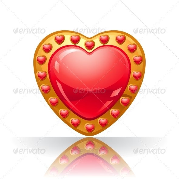 Glossy Big Red Jewellery Heart - Valentines Seasons/Holidays