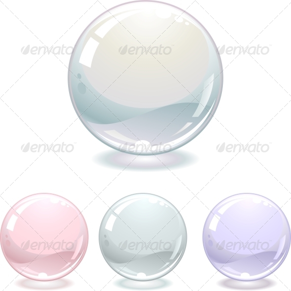 Pearls Collection Isolated on White - Web Elements Vectors