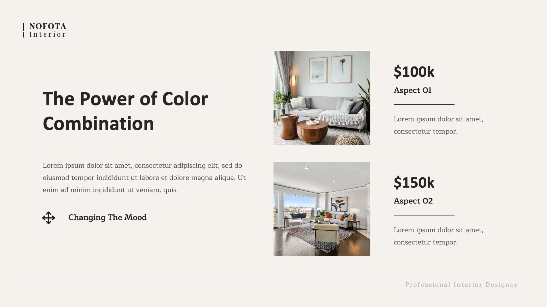 Nofota - Interior Design Presentation Google Slides, Presentation Templates