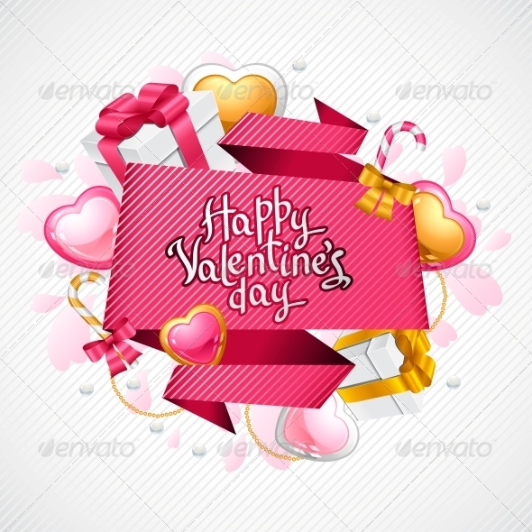 Valentine's Day Vector Background - Valentines Seasons/Holidays