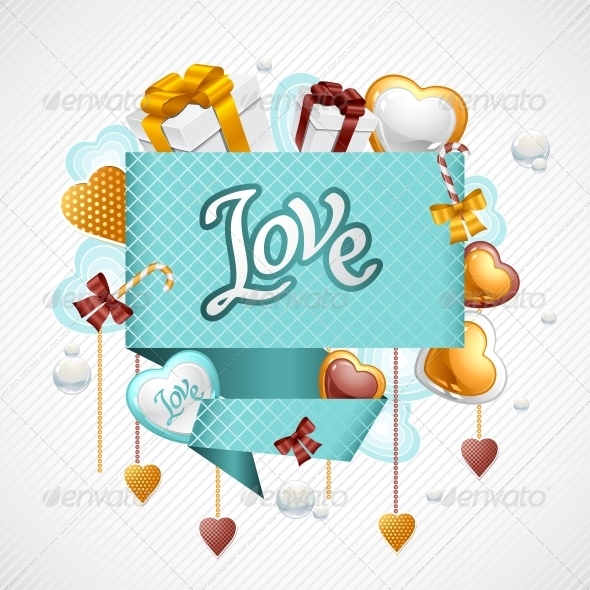 Valentine's Day Vector Background - Valentines Seasons/Holidays
