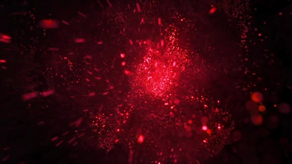 Moving Particles Red 1