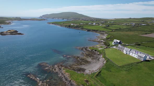Coast of  Valentia island  County Kerry, Ireland  drone aerial view alt