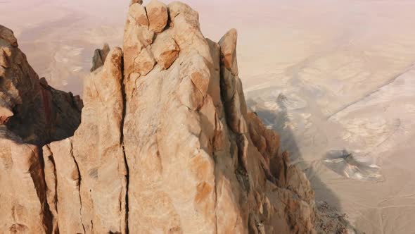 Aerial View of Barren Landscape with Dry Deserted Climate alt