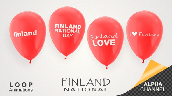 Finland National Day Celebration Balloons