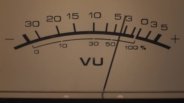 Audio Signal Levels Monitoring Audio Console on Classic Sound Amplifier alt