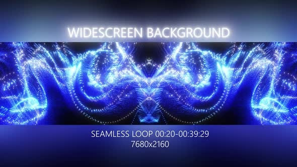 Magical Blue Lights Particles Waves Widescreen Background alt