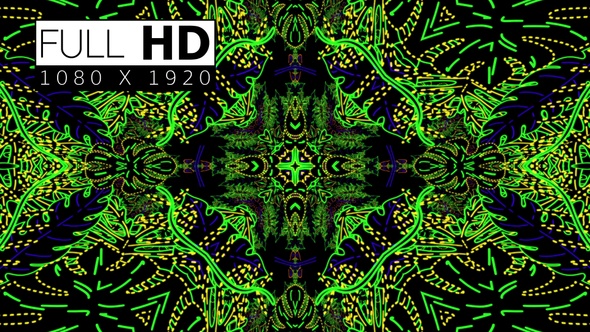 Green Ethnic Neon 01