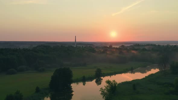 Summer Evening and Sunset Over alt