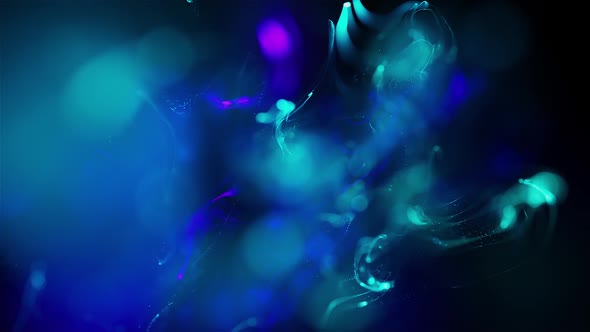 Blue Epic Focus Fluid Particles Background Loopable