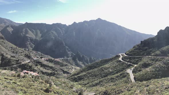 The Mountain Road in Masca Village in Tenerife Spain