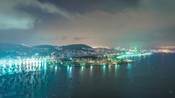 Hovering helicopter shot of Cristo Redentor, in Rio, Brazil. alt