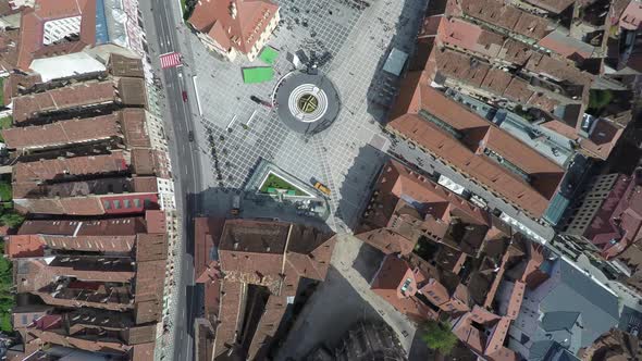Aerial view of the Black Church in Council Square 