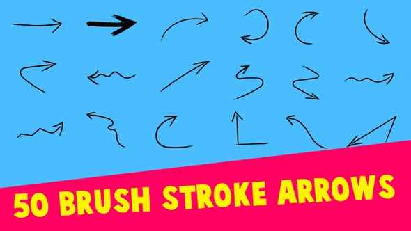 50 Brush Stroke Arrows