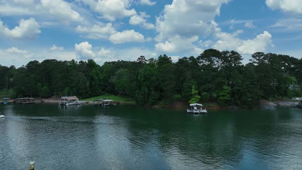 Aerial view of Lake Lanier near Cumming, Georgia alt
