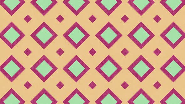 abstract multiple color rhombus shape graphics background animation with leather texture