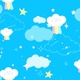 Blue Doodle Clouds Sky - VideoHive Item for Sale