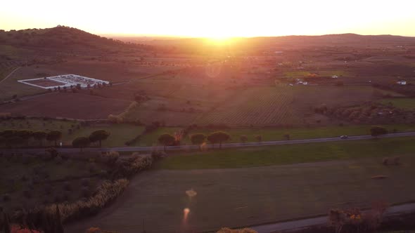 Sunset Countryside In Portugal 4K 05