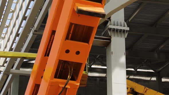 working process at a construction site alt