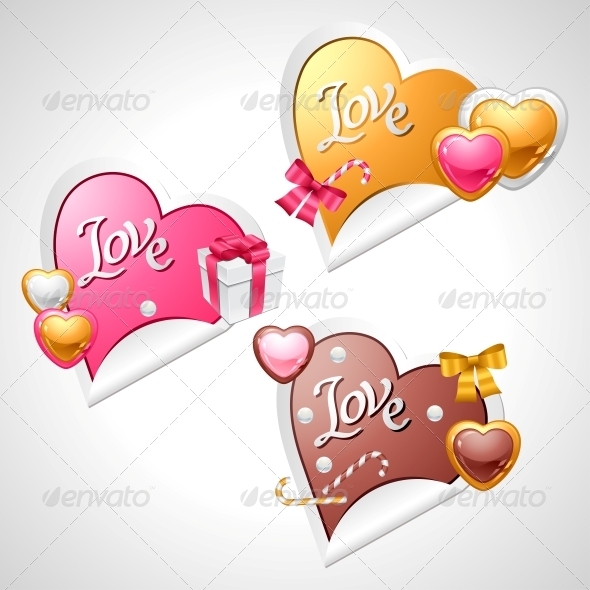 Valentine's Day Vector Stickers - Valentines Seasons/Holidays