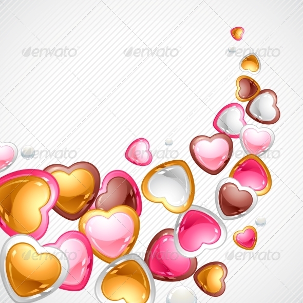 Valentine's Day Vector Background - Valentines Seasons/Holidays