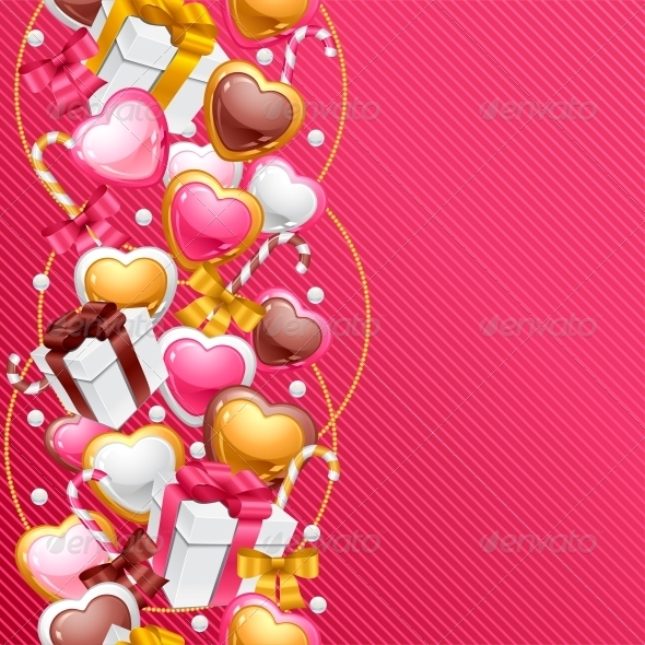 Valentine's Day Vector Background - Valentines Seasons/Holidays