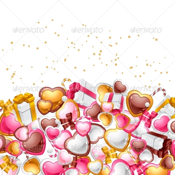 Valentine's Day Vector Background - Valentines Seasons/Holidays