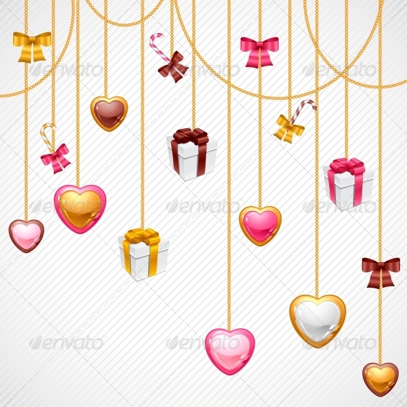 Valentine's Day Vector Background - Valentines Seasons/Holidays