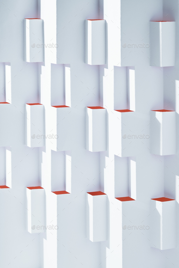 Abstract geometric background. Folded paper textured pattern. Kirigami ...