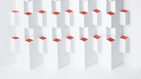 Abstract geometric background. Folded paper textured pattern. Kirigami ...