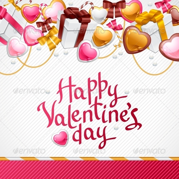 Valentine's Day Vector Background - Valentines Seasons/Holidays