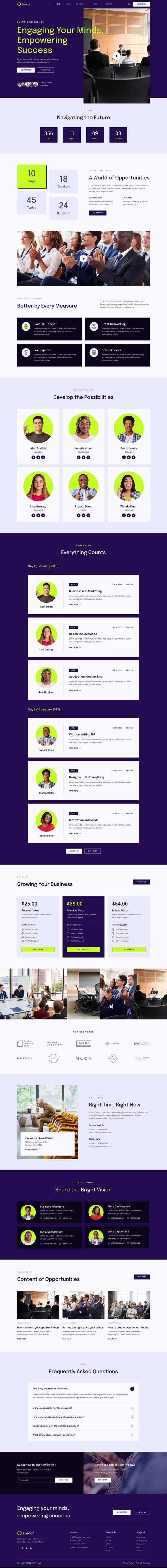 Evecon - Event & Conference Elementor Template Kit