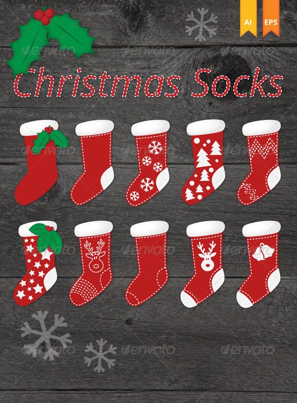 Christmas Socks - Christmas Seasons/Holidays