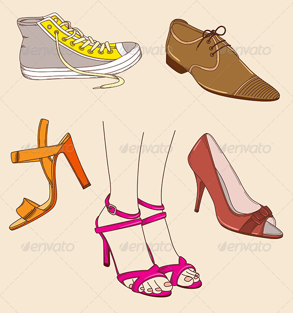 Shoes and Legs - Man-made Objects Objects