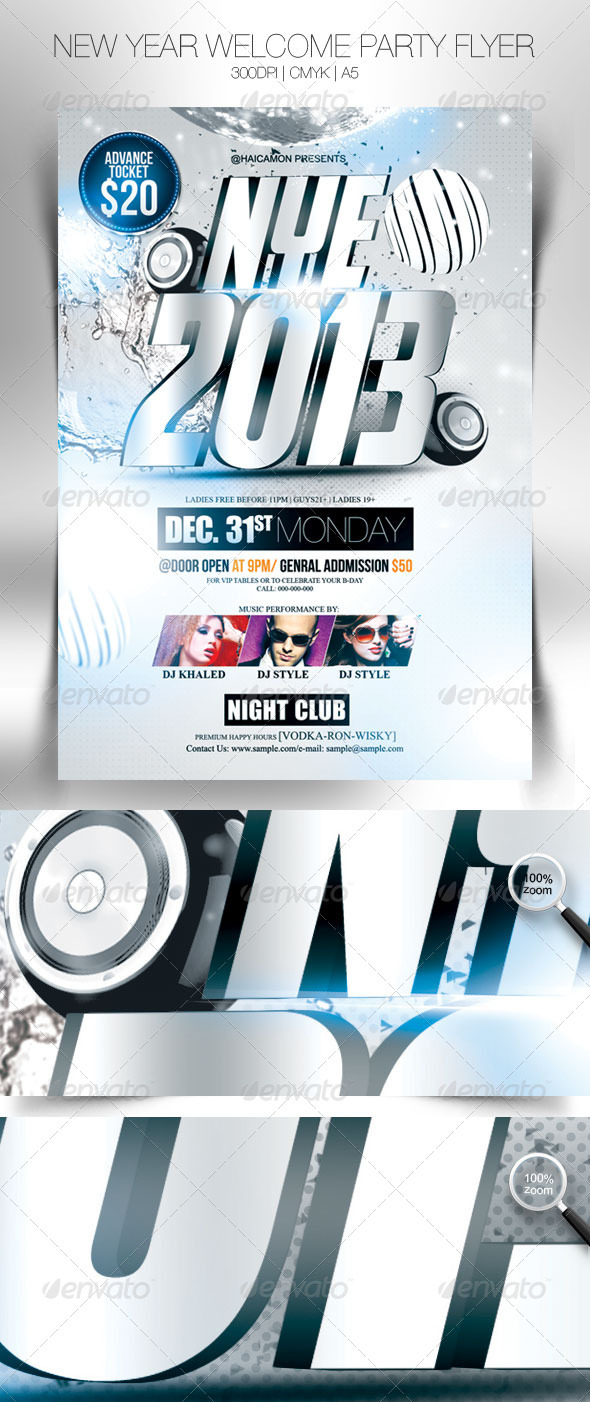 New Year Welcome Party Flyer - Clubs & Parties Events