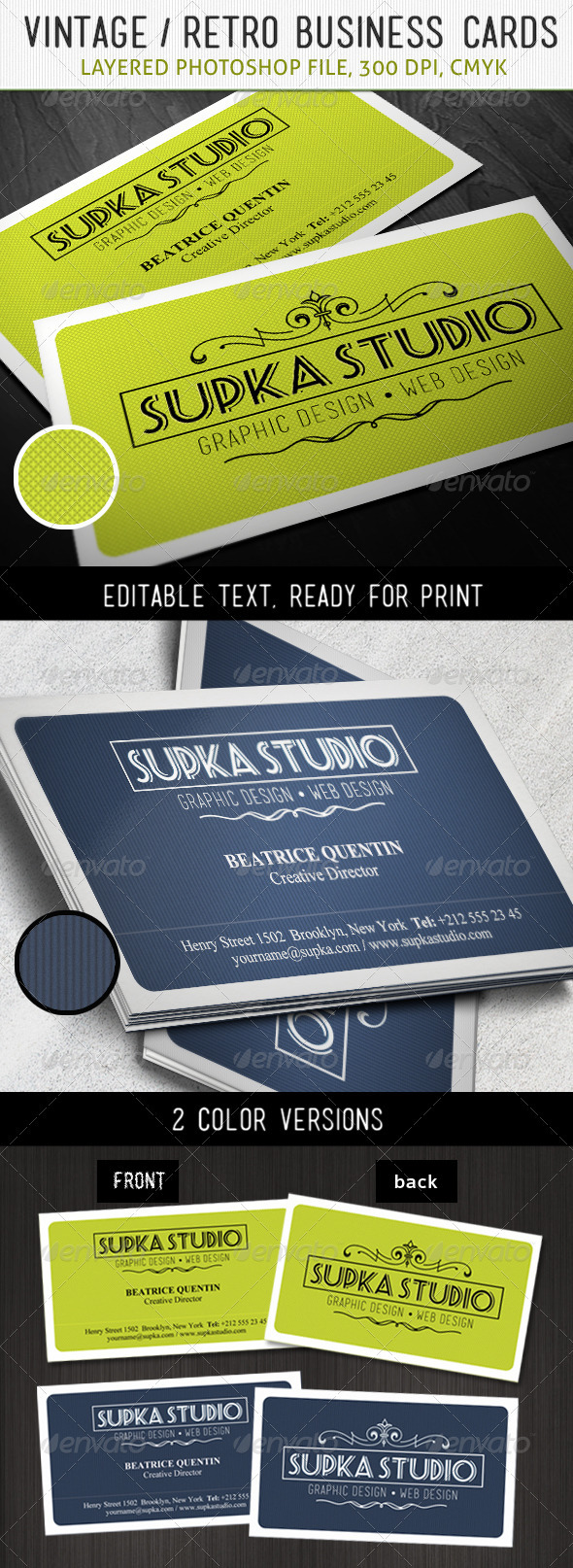 Vintage / Retro Business Cards - Retro/Vintage Business Cards