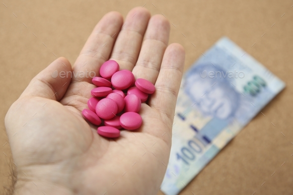 Cost of medication and health care in South Africa concept