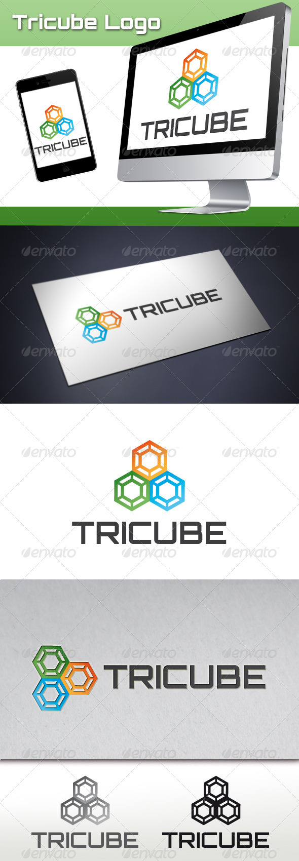Tricube Software Logo - Abstract Logo Templates