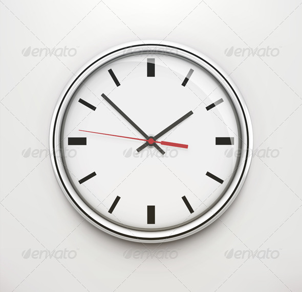 Office Clock - Man-made Objects Objects