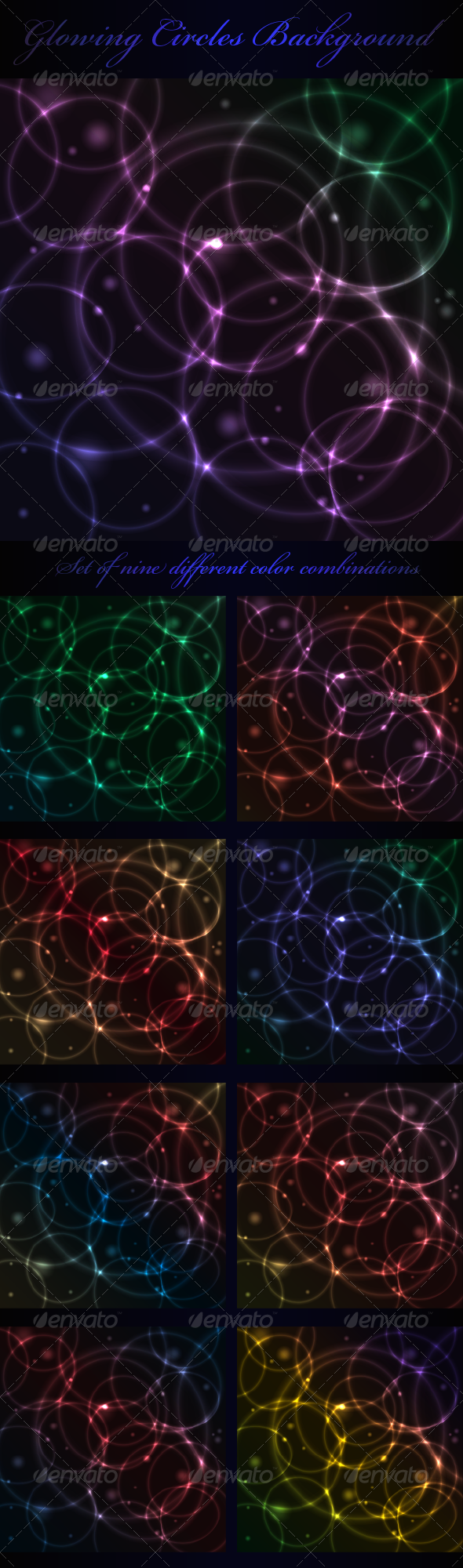 Glowing Circles Background - Backgrounds Decorative