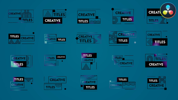 Creative Modern Titles for DaVinci Resolve