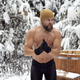 Caucasian man get out of the frozen water in winter - PhotoDune Item for Sale