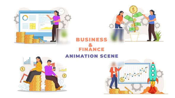 Business And Finance Animation Scene