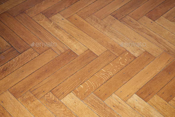 Textured wooden hardwood parquet floor - Stock Photo - Images