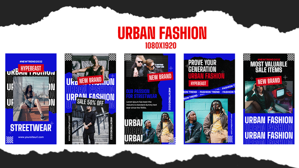 Urban Fashion Streetwear Instagram Story Product Promo template preview