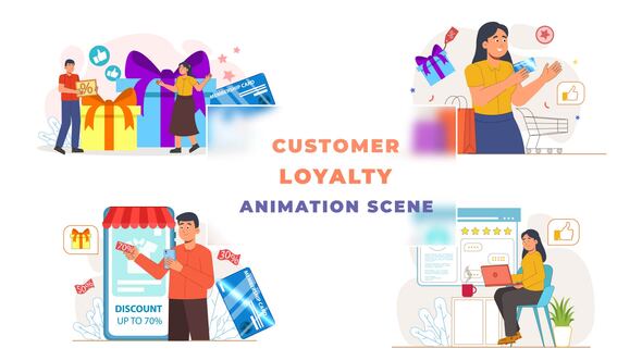 Customer Loyalty  Animation Scene