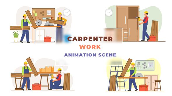 Carpenter Work Animation Scene