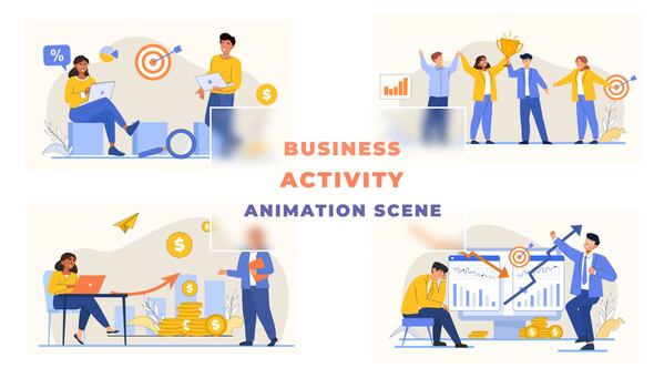 Business Activity Animation Scene