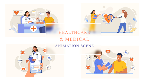 Healthcare And  Medical Animation Scene