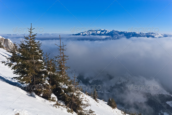 winter mountain landscape - Stock Photo - Images